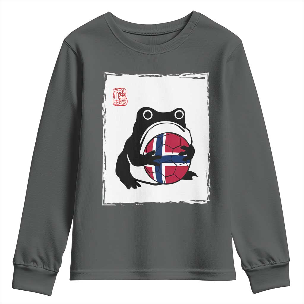 Grumpy Frog Norway Soccer Fan Youth Sweatshirt Japanese Style Match Day
