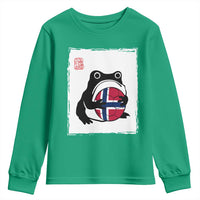 Grumpy Frog Norway Soccer Fan Youth Sweatshirt Japanese Style Match Day