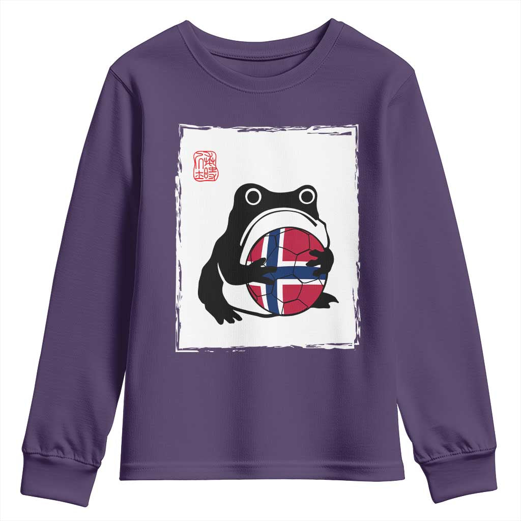 Grumpy Frog Norway Soccer Fan Youth Sweatshirt Japanese Style Match Day