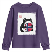 Grumpy Frog Norway Soccer Fan Youth Sweatshirt Japanese Style Match Day
