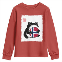 Grumpy Frog Norway Soccer Fan Youth Sweatshirt Japanese Style Match Day