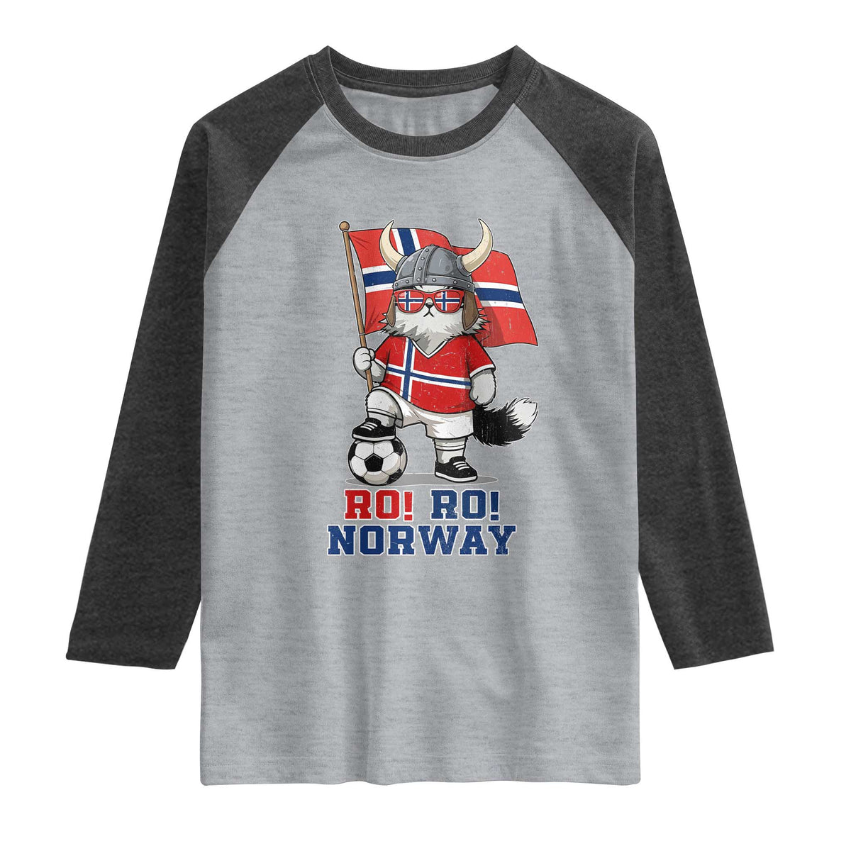 Ro Ro Norway Raglan Shirt Norwegian Pride Cat Lover Norway Flag Gift