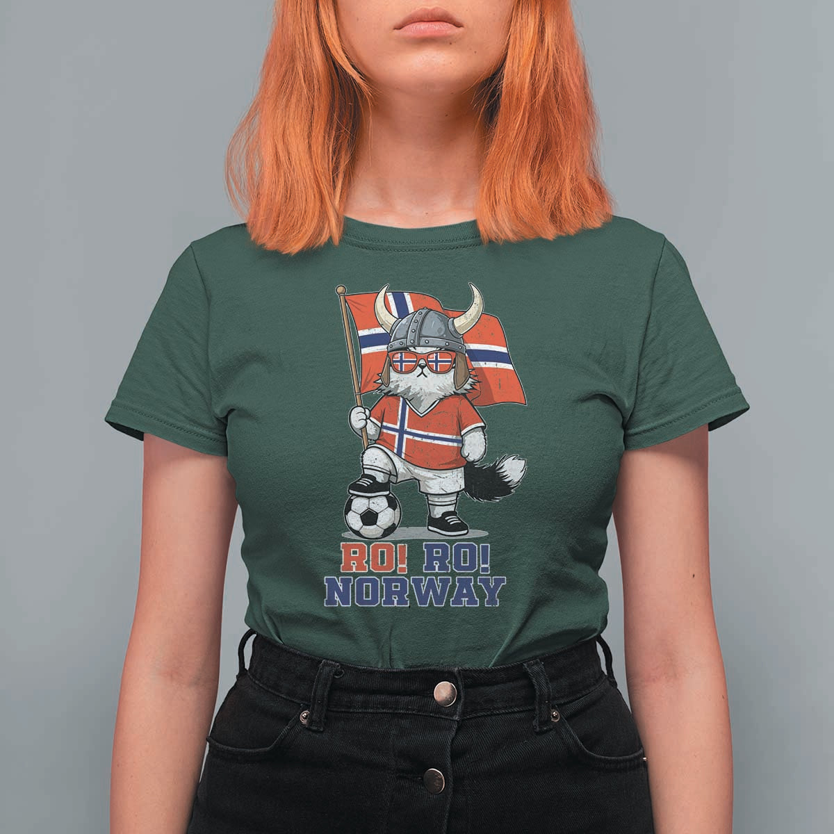 Ro Ro Norway T Shirt For Women Norwegian Pride Cat Lover Norway Flag Gift