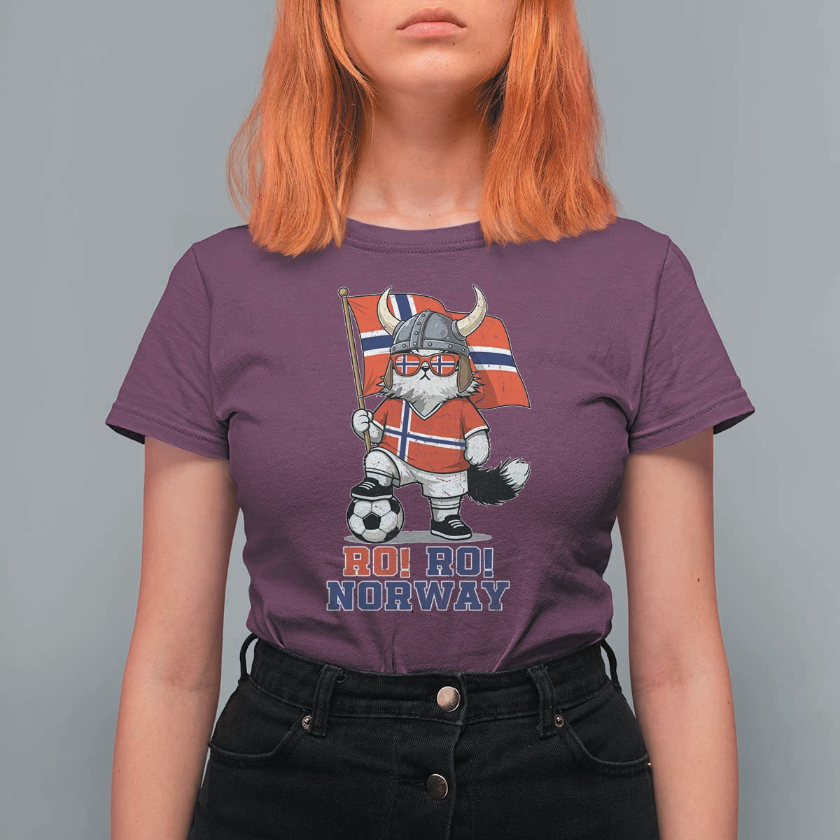 Ro Ro Norway T Shirt For Women Norwegian Pride Cat Lover Norway Flag Gift