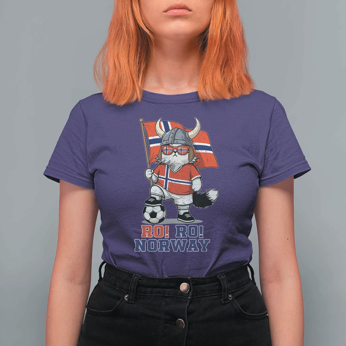 Ro Ro Norway T Shirt For Women Norwegian Pride Cat Lover Norway Flag Gift