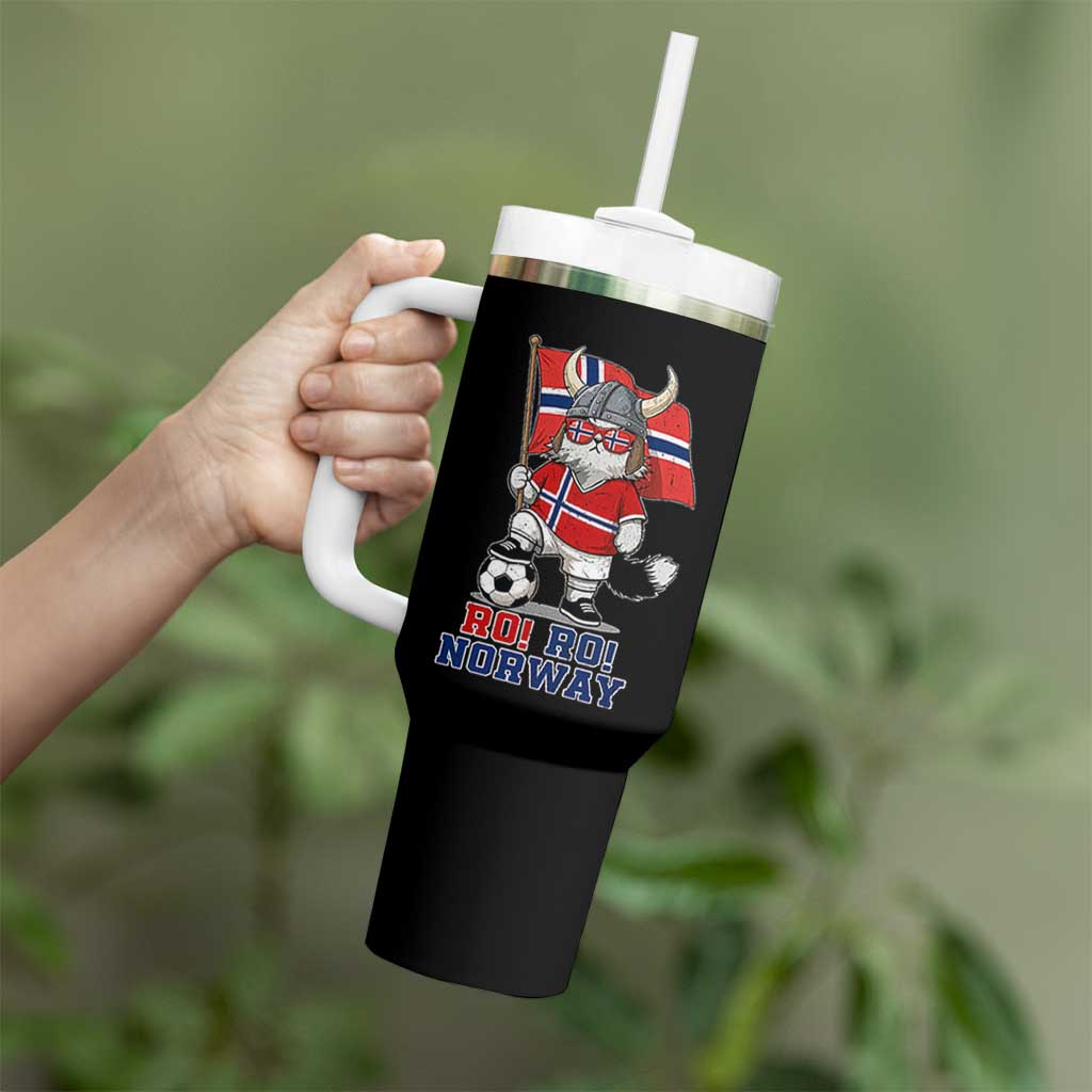 Ro Ro Norway Tumbler With Handle Norwegian Pride Cat Lover Norway Flag Gift
