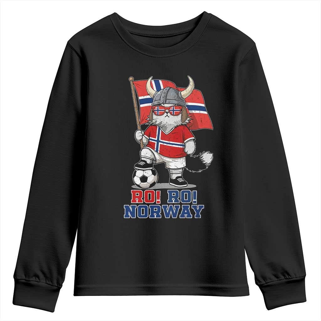 Ro Ro Norway Youth Sweatshirt Norwegian Pride Cat Lover Norway Flag Gift