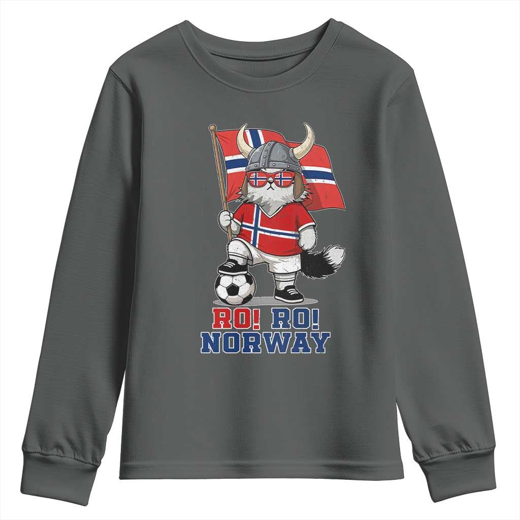 Ro Ro Norway Youth Sweatshirt Norwegian Pride Cat Lover Norway Flag Gift