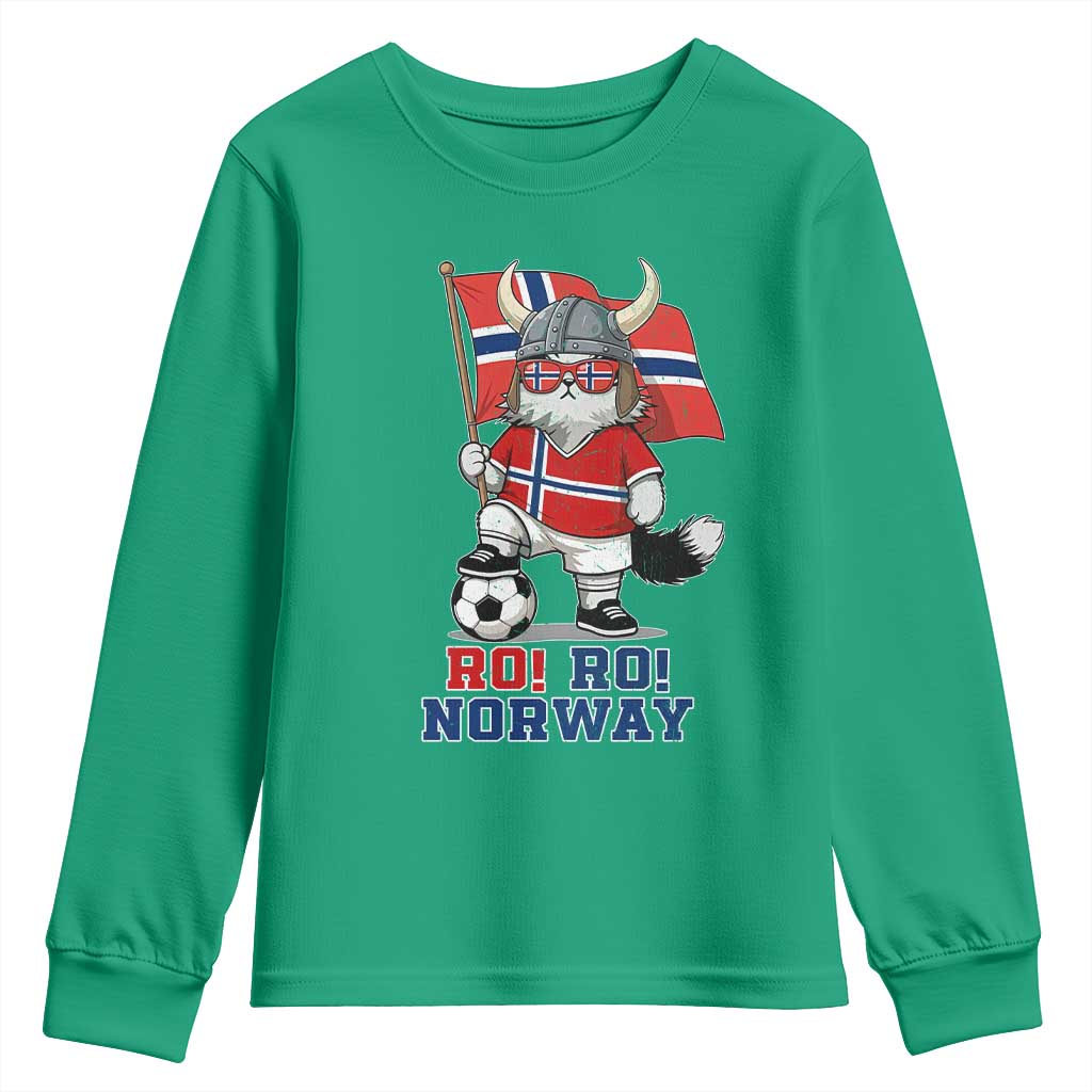 Ro Ro Norway Youth Sweatshirt Norwegian Pride Cat Lover Norway Flag Gift