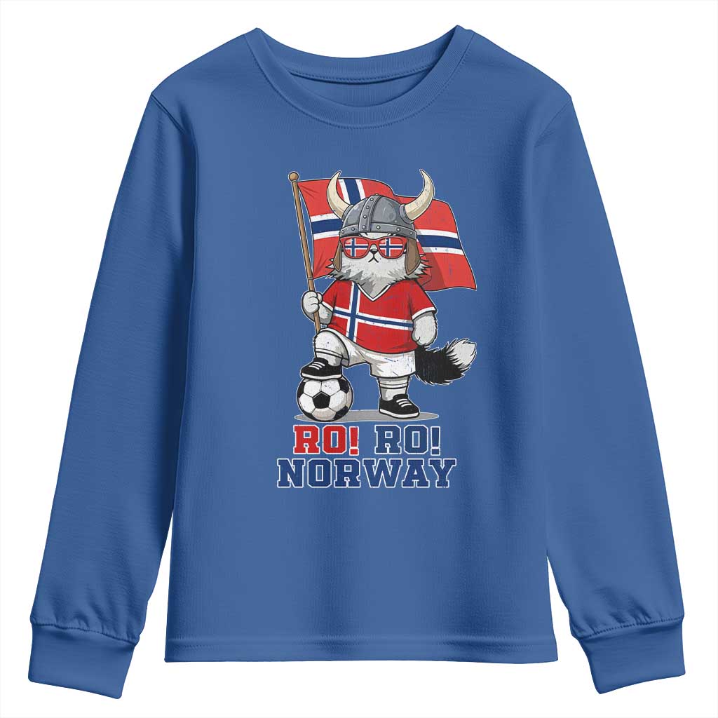 Ro Ro Norway Youth Sweatshirt Norwegian Pride Cat Lover Norway Flag Gift