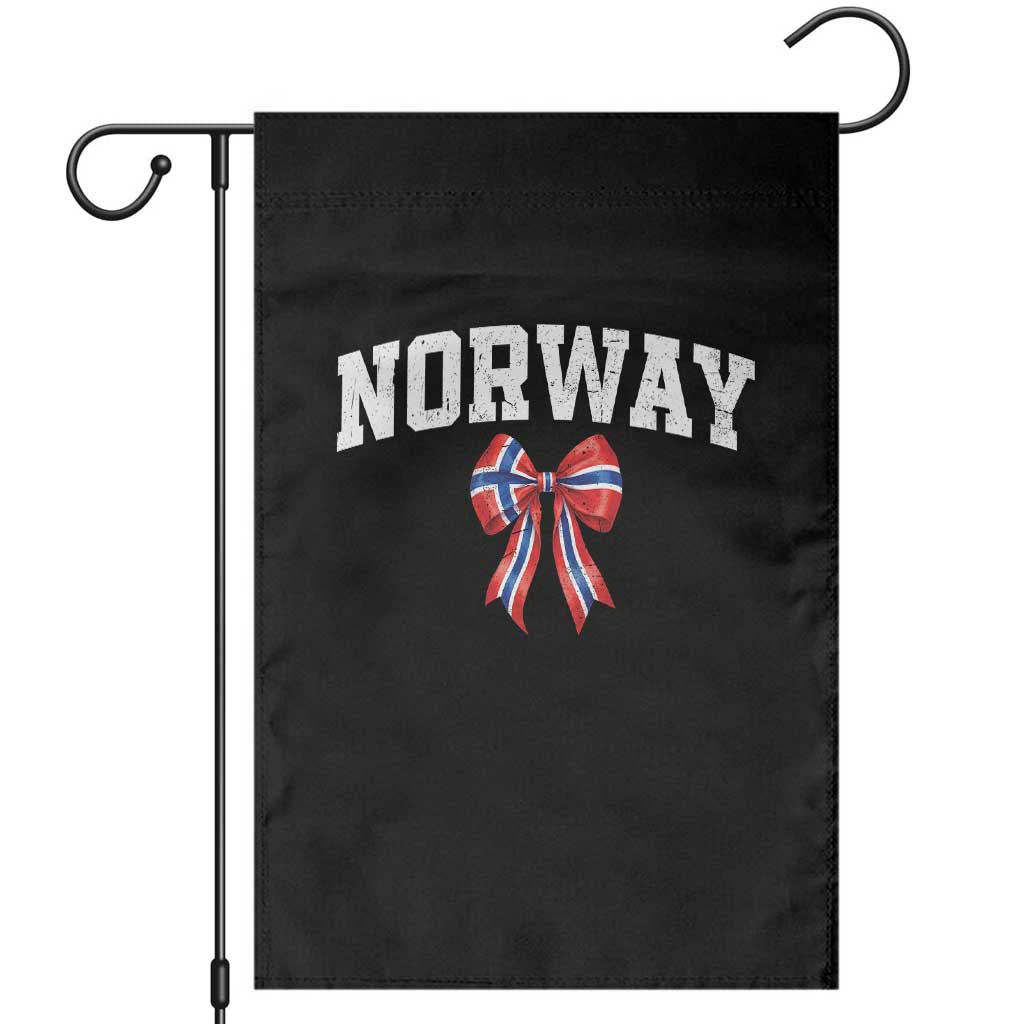 Norwegian Girl Coquette Bow Garden Flag Norway Flag Pride Gift