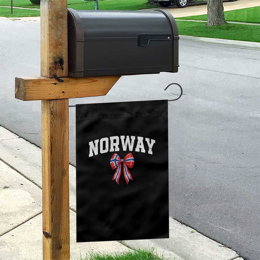 Norwegian Girl Coquette Bow Garden Flag Norway Flag Pride Gift