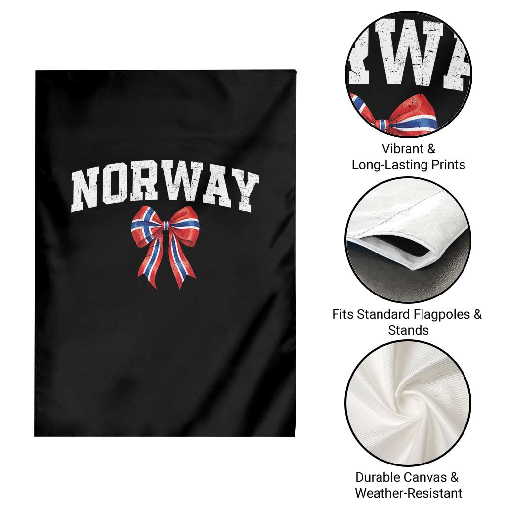 Norwegian Girl Coquette Bow Garden Flag Norway Flag Pride Gift