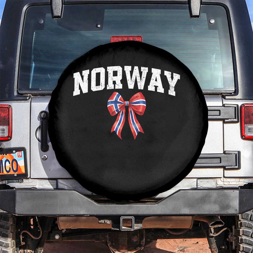 Norwegian Girl Coquette Bow Spare Tire Cover Norway Flag Pride Gift