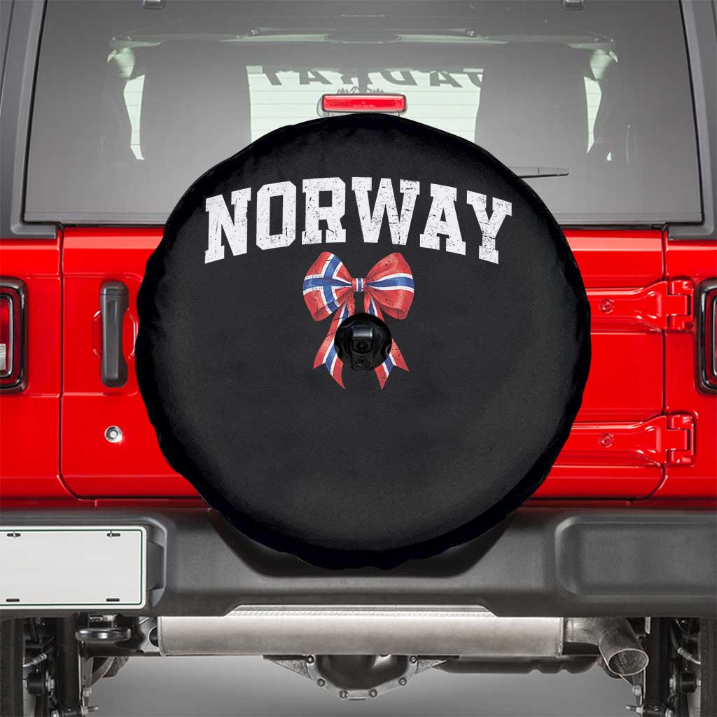 Norwegian Girl Coquette Bow Spare Tire Cover Norway Flag Pride Gift