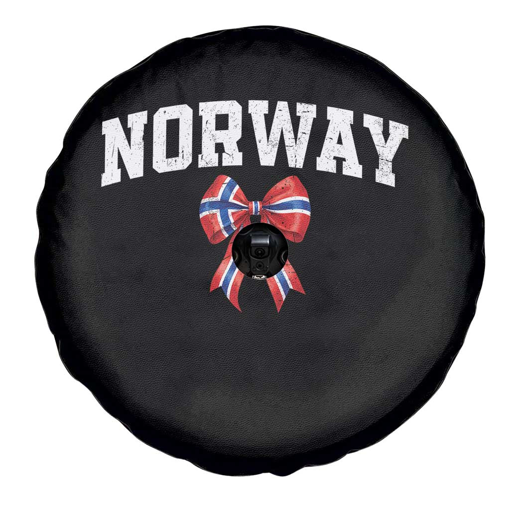 Norwegian Girl Coquette Bow Spare Tire Cover Norway Flag Pride Gift