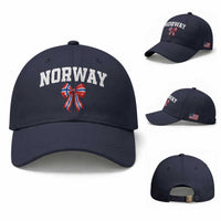 Norwegian Girl Coquette Bow Baseball Cap Norway Flag Pride Gift