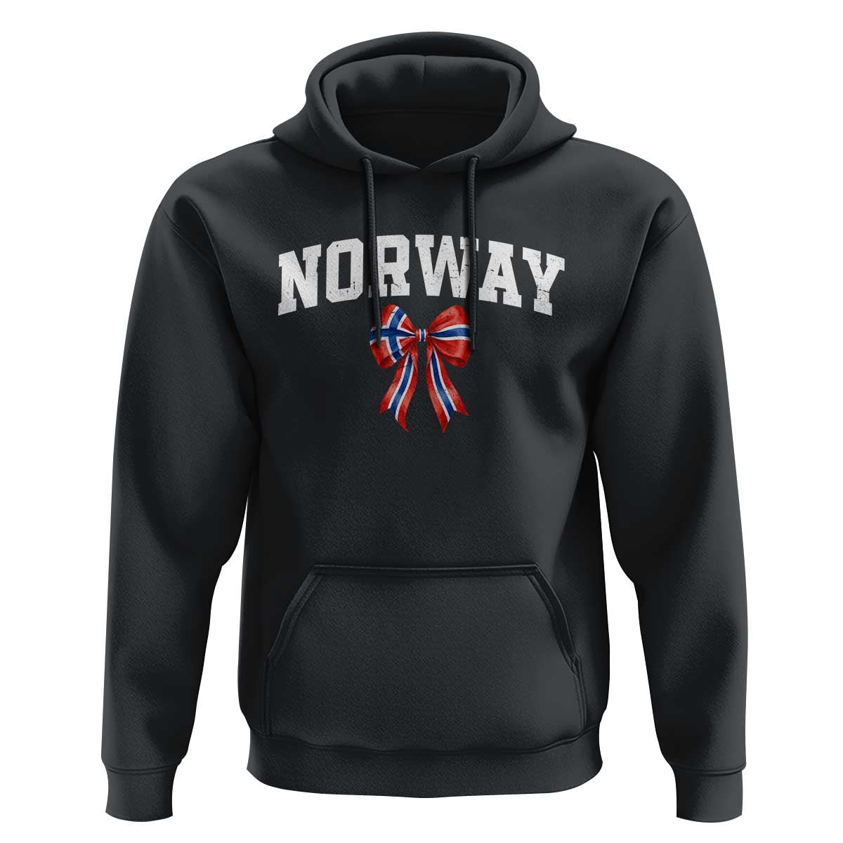 Norwegian Girl Coquette Bow Hoodie Norway Flag Pride Gift