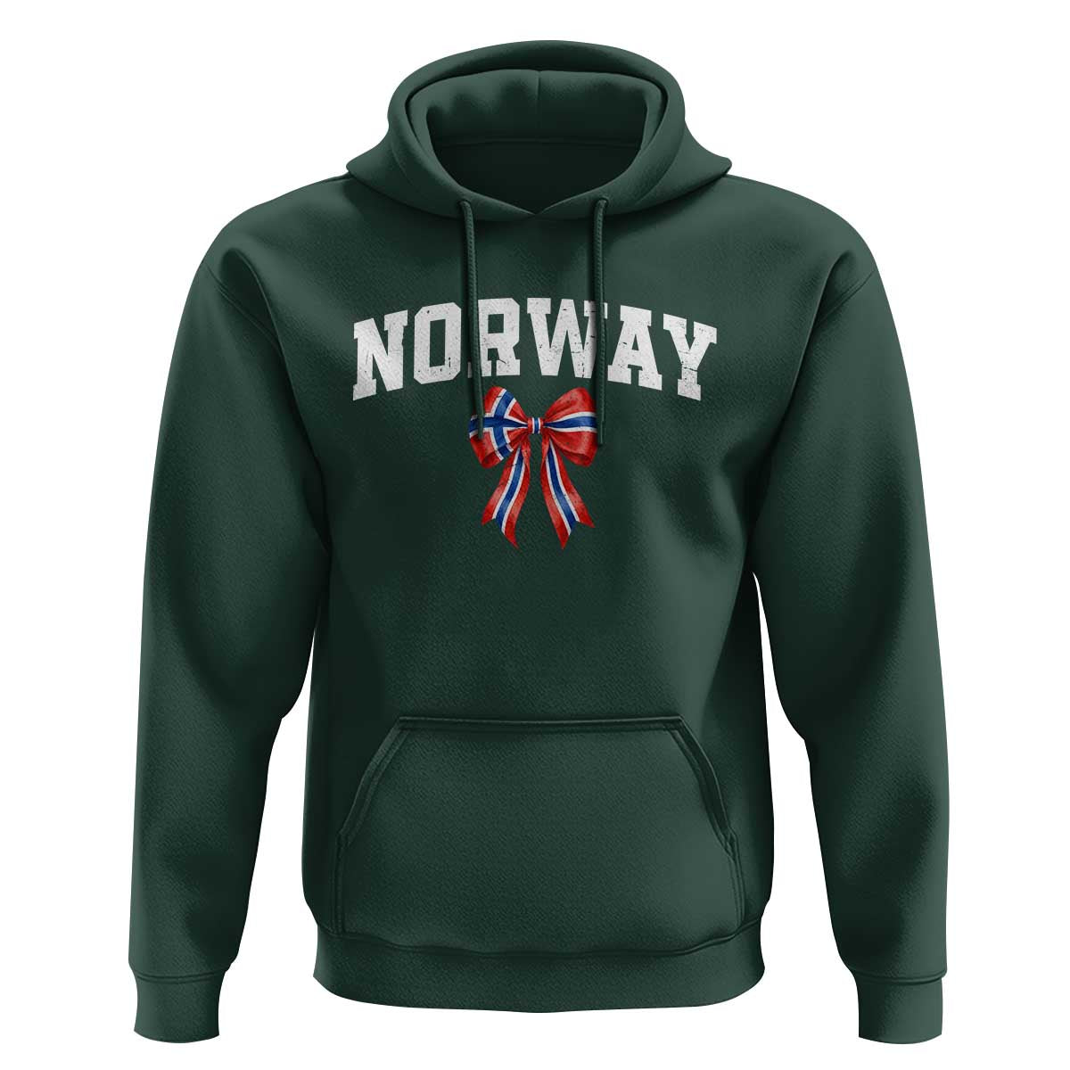 Norwegian Girl Coquette Bow Hoodie Norway Flag Pride Gift