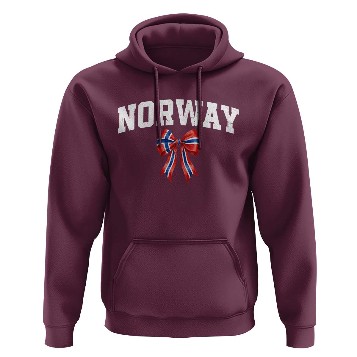 Norwegian Girl Coquette Bow Hoodie Norway Flag Pride Gift