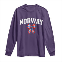 Norwegian Girl Coquette Bow Long Sleeve Shirt Norway Flag Pride Gift