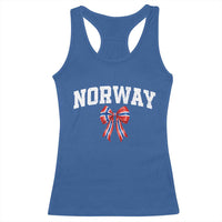 Norwegian Girl Coquette Bow Racerback Tank Top Norway Flag Pride Gift