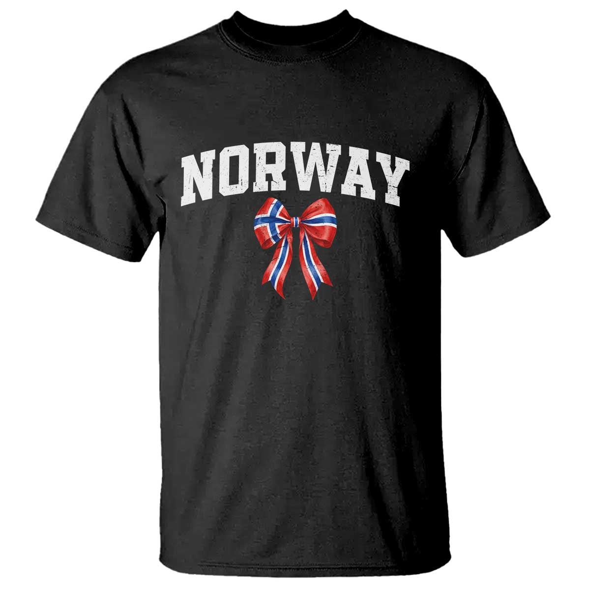 Norwegian Girl Coquette Bow T Shirt Norway Flag Pride Gift