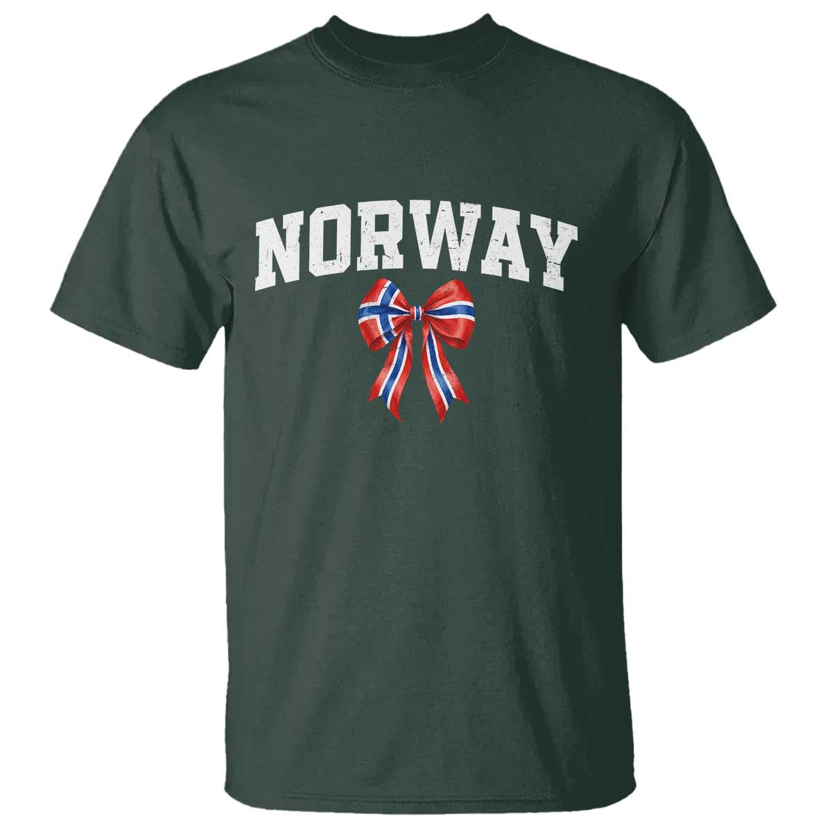 Norwegian Girl Coquette Bow T Shirt Norway Flag Pride Gift