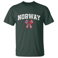 Norwegian Girl Coquette Bow T Shirt Norway Flag Pride Gift