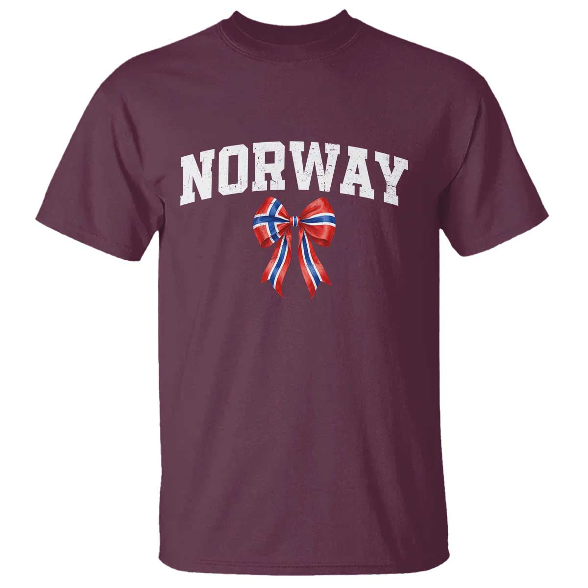 Norwegian Girl Coquette Bow T Shirt Norway Flag Pride Gift