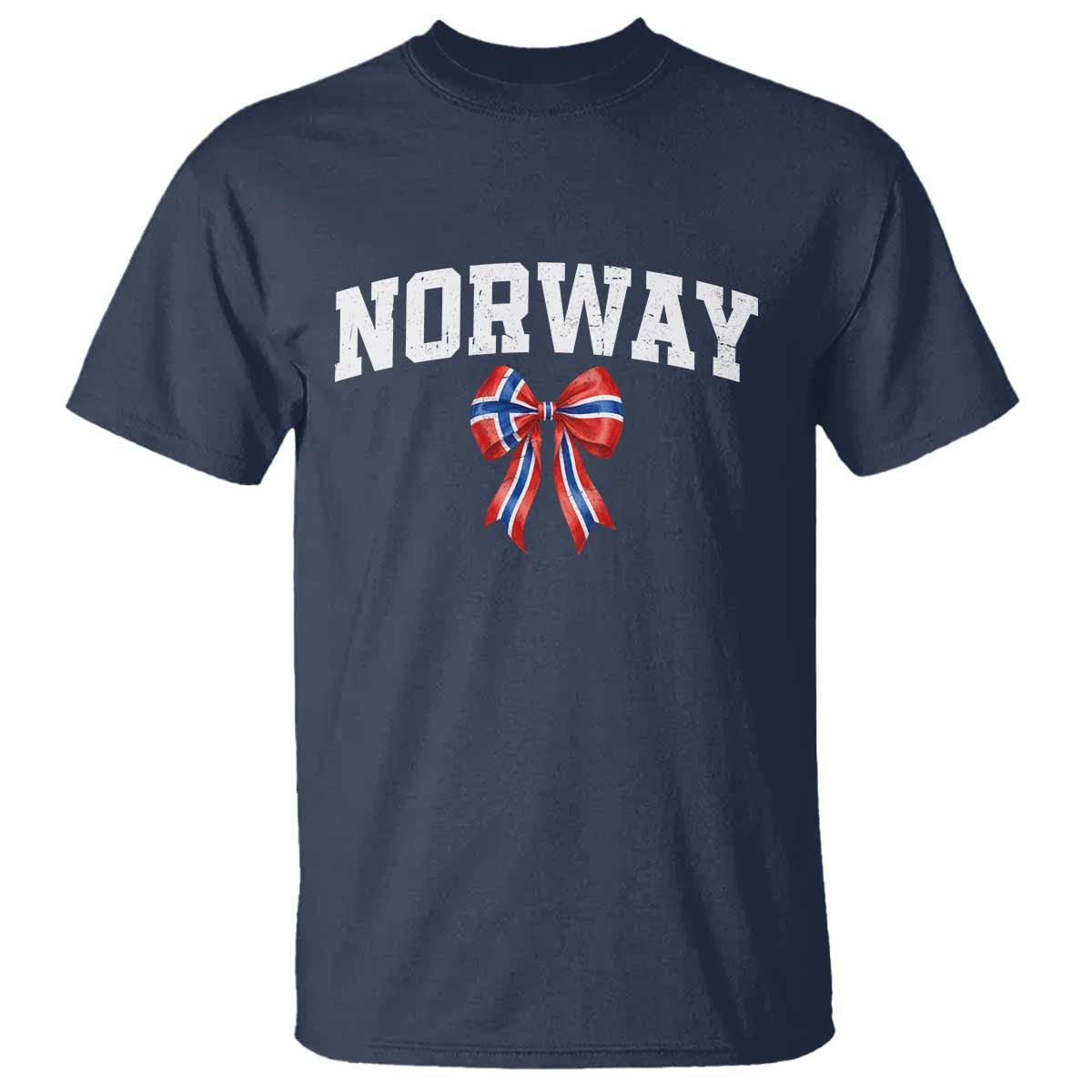 Norwegian Girl Coquette Bow T Shirt Norway Flag Pride Gift