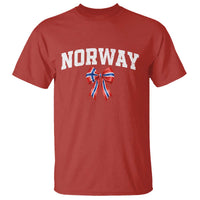 Norwegian Girl Coquette Bow T Shirt Norway Flag Pride Gift