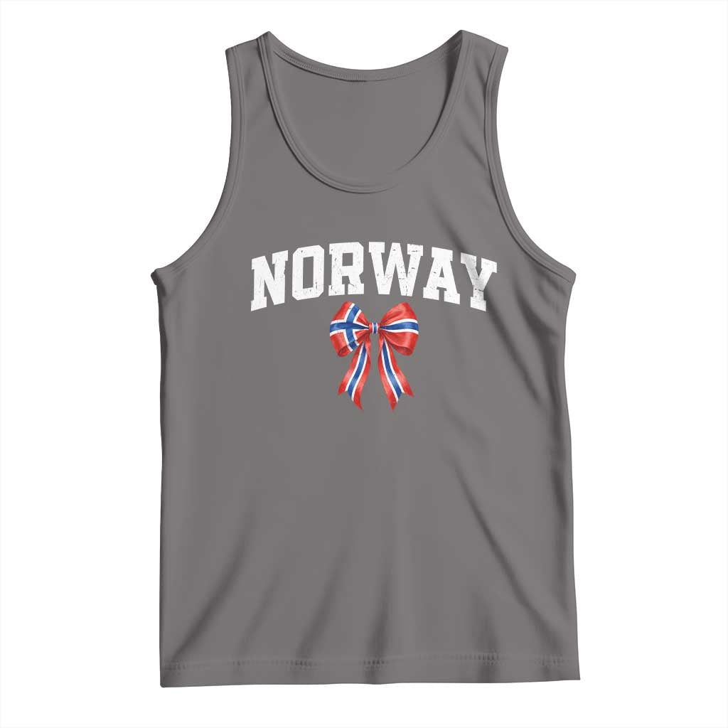 Norwegian Girl Coquette Bow Tank Top Norway Flag Pride Gift