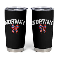 Norwegian Girl Coquette Bow Tumbler Cup Norway Flag Pride Gift