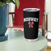 Norwegian Girl Coquette Bow Tumbler Cup Norway Flag Pride Gift