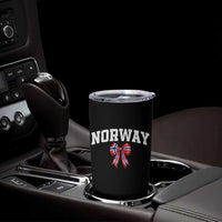 Norwegian Girl Coquette Bow Tumbler Cup Norway Flag Pride Gift