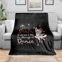 Funny Christmas Ballet Cat Lover Throw Blanket Dear Santa It Was Not Me - Wonder Print Shop