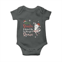 Funny Christmas Ballet Cat Lover Baby Onesie Dear Santa It Was Not Me - Wonder Print Shop