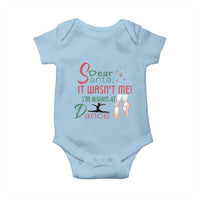 Funny Christmas Ballet Dancer Gift Baby Onesie Dear Santa It Was Not Me - Wonder Print Shop