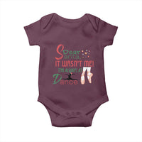 Funny Christmas Ballet Dancer Gift Baby Onesie Dear Santa It Was Not Me - Wonder Print Shop