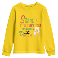 Funny Christmas Ballet Dancer Gift Youth Sweatshirt Dear Santa It Was Not Me - Wonder Print Shop