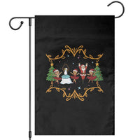 Ballet Lover Christmas Garden Flag Funny Gingerbread Santa Snowman Dance - Wonder Print Shop