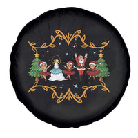 Ballet Lover Christmas Spare Tire Cover Funny Gingerbread Santa Snowman Dance - Wonder Print Shop