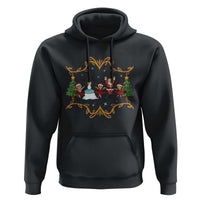 Ballet Lover Christmas Hoodie Funny Gingerbread Santa Snowman Dance - Wonder Print Shop