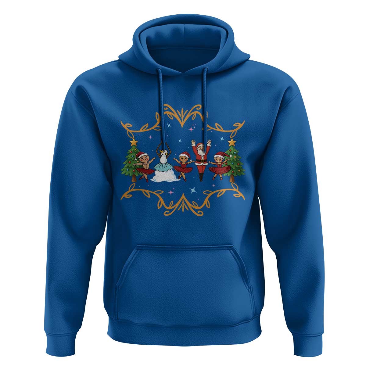 Ballet Lover Christmas Hoodie Funny Gingerbread Santa Snowman Dance - Wonder Print Shop