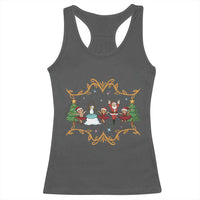 Ballet Lover Christmas Racerback Tank Top Funny Gingerbread Santa Snowman Dance - Wonder Print Shop