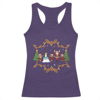 Ballet Lover Christmas Racerback Tank Top Funny Gingerbread Santa Snowman Dance - Wonder Print Shop