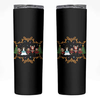 Ballet Lover Christmas Skinny Tumbler Funny Gingerbread Santa Snowman Dance