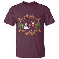 Ballet Lover Christmas T Shirt Funny Gingerbread Santa Snowman Dance - Wonder Print Shop