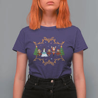 Ballet Lover Christmas T Shirt For Women Funny Gingerbread Santa Snowman Dance - Wonder Print Shop